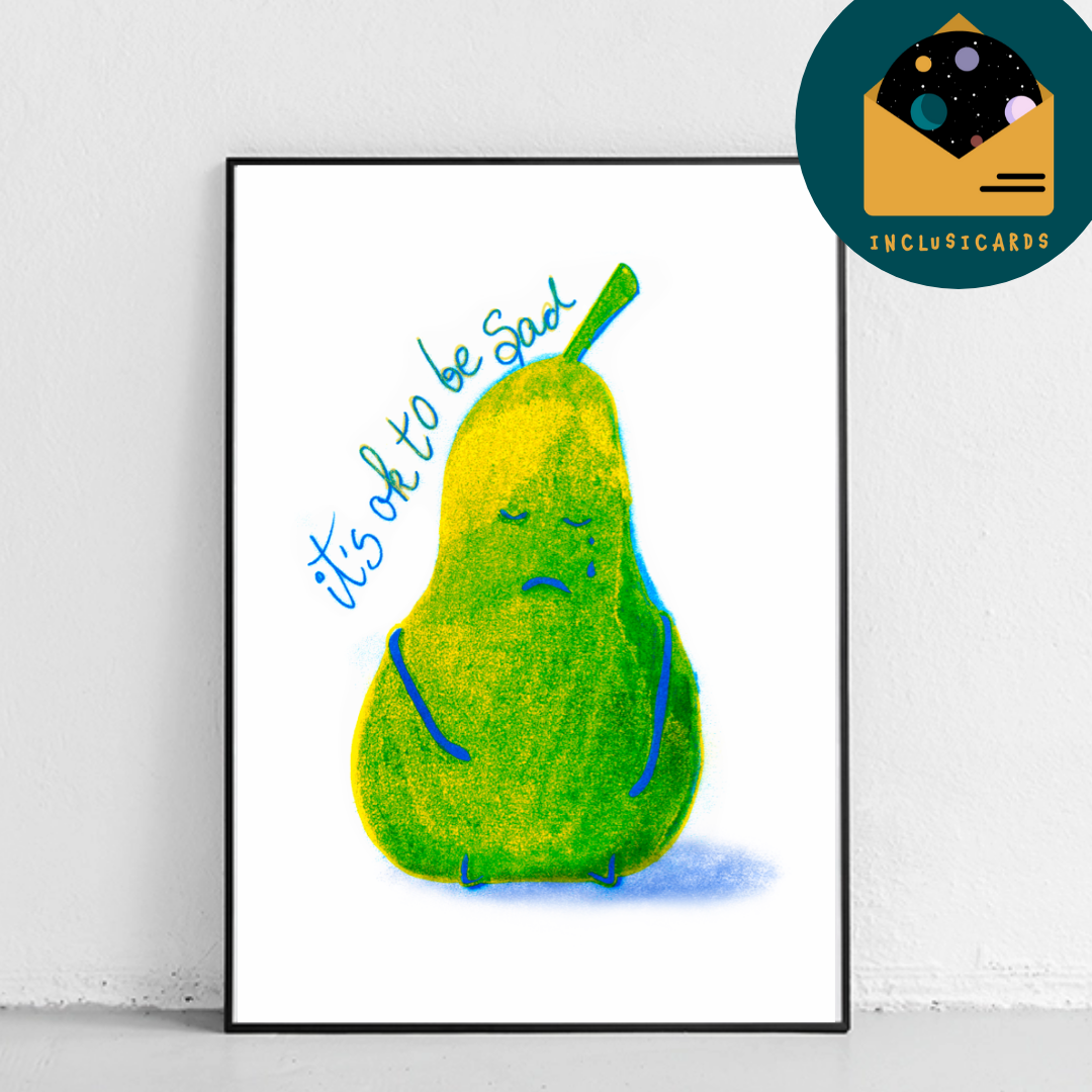 A4 Print Sad Pear