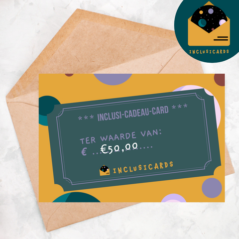 Inclusicards Cadeaubon €50,00