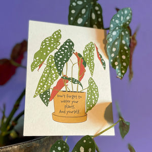 Water your plants and yourself!