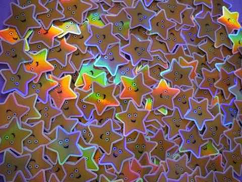 Gouden Ster stickersetje  10 x